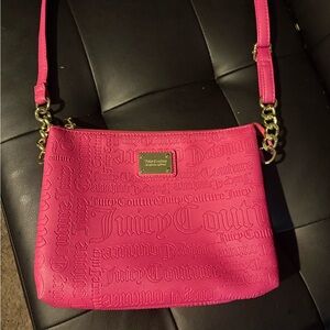 Juicy Couture Fuchsia Embossed Crossbody Bag
